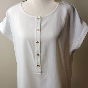 WHITE MICHAEL KORS DRESS COMFY TOP NEW WITH TAGS SIZE (M)